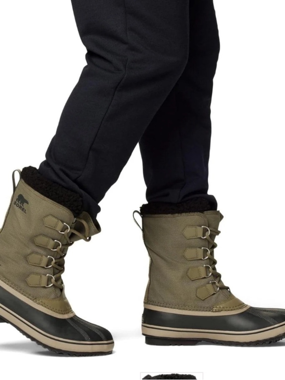 Sorel Men’s Size 13 1964 Pac Nylon Boot Waterproof -Sage/Dark Moss